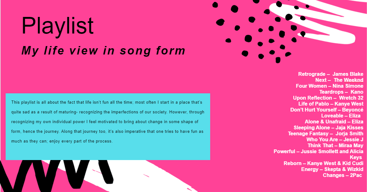 Playlist about the journey of finding purpose